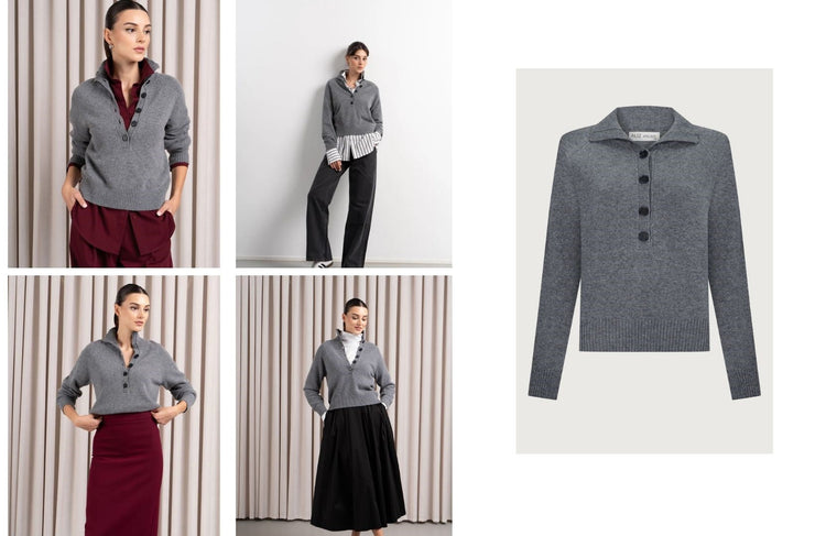 Noya Gri Kazak Kombinleri