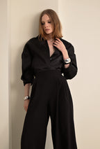 Coco Black Silk Shirt