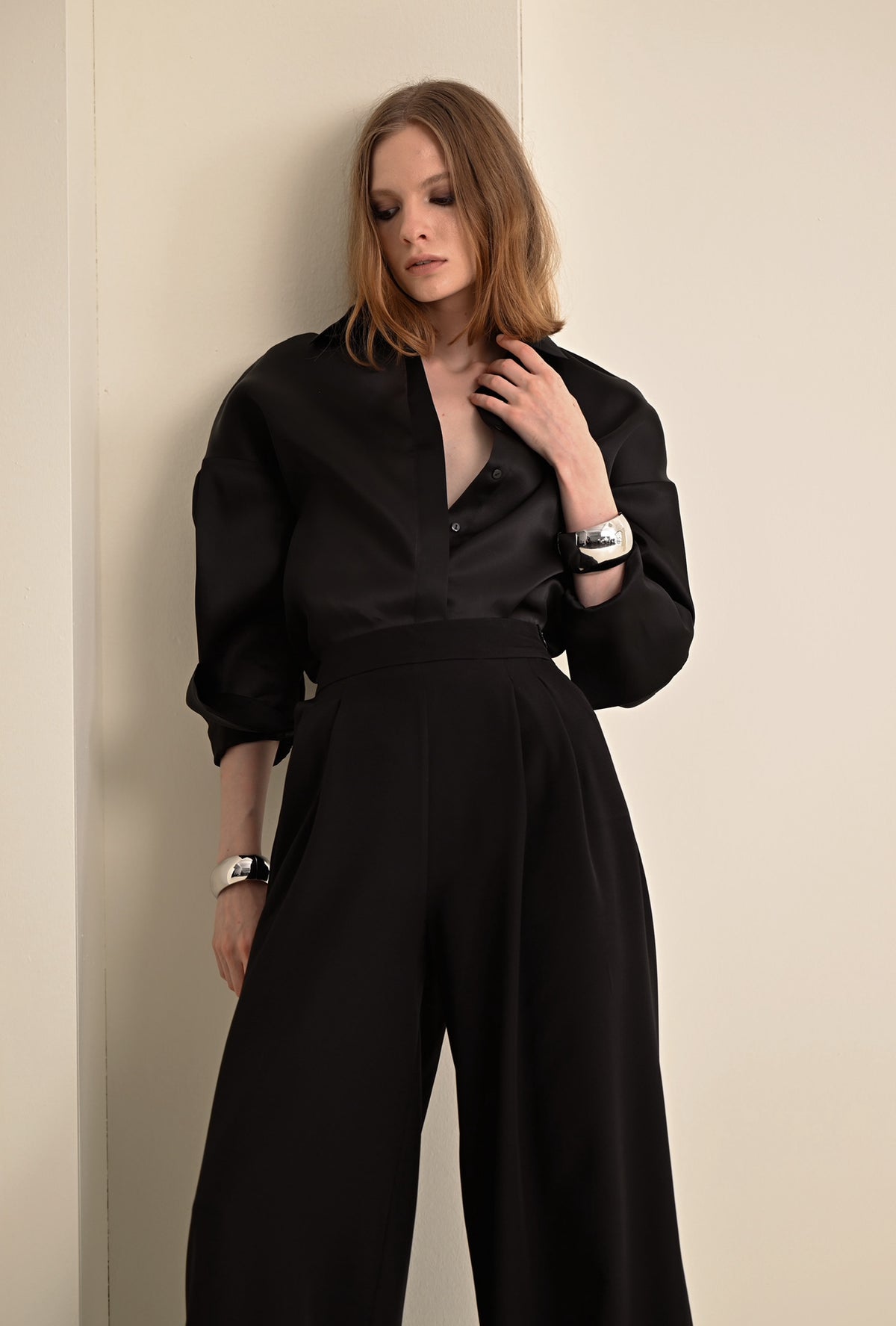 Coco Black Silk Shirt