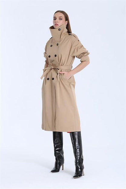 High Collar Trench Coat