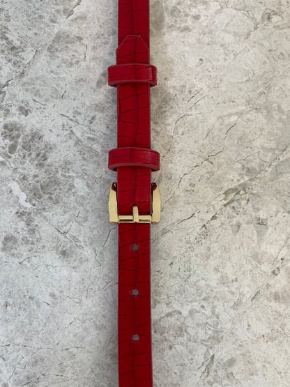 Thin Belt with Gold Buckle