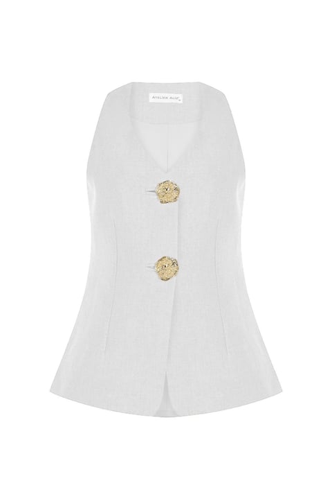 Olivia Linen Vest